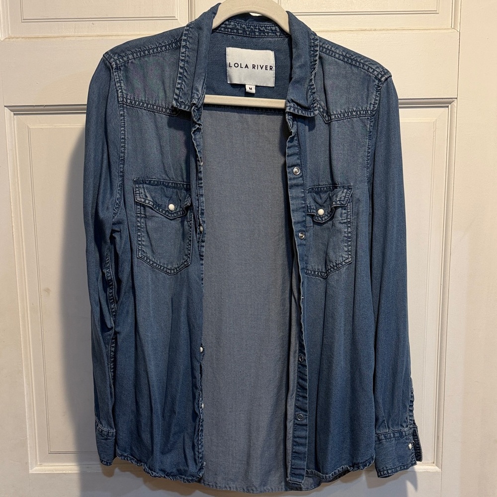Lola River Women's Denim Button Down Shirt